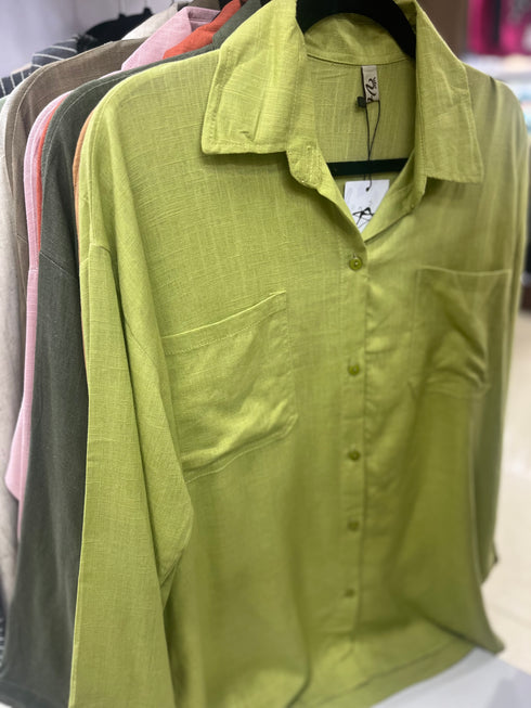 Women Casual Solid Color Formal Shirts